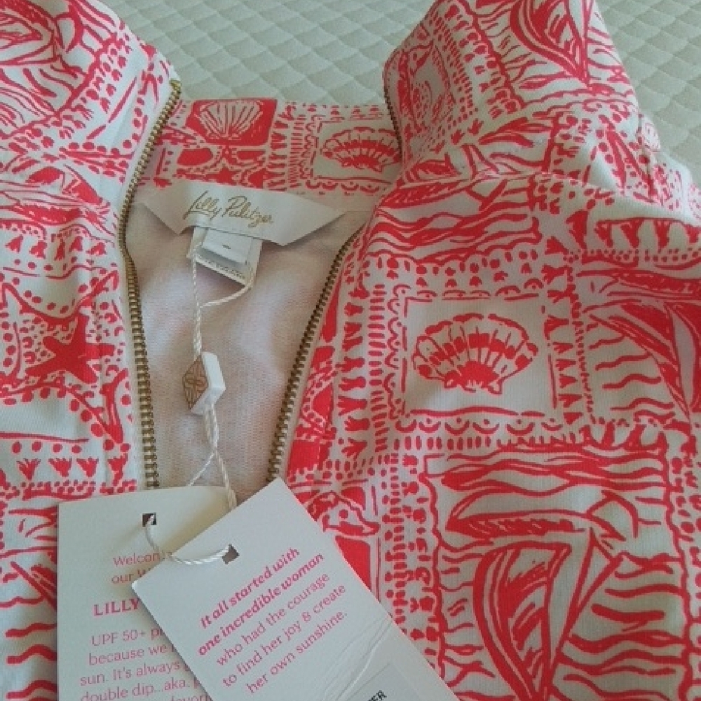 Lilly Pulitzer Pink and White Sweatshirt - Picture 3 of 5